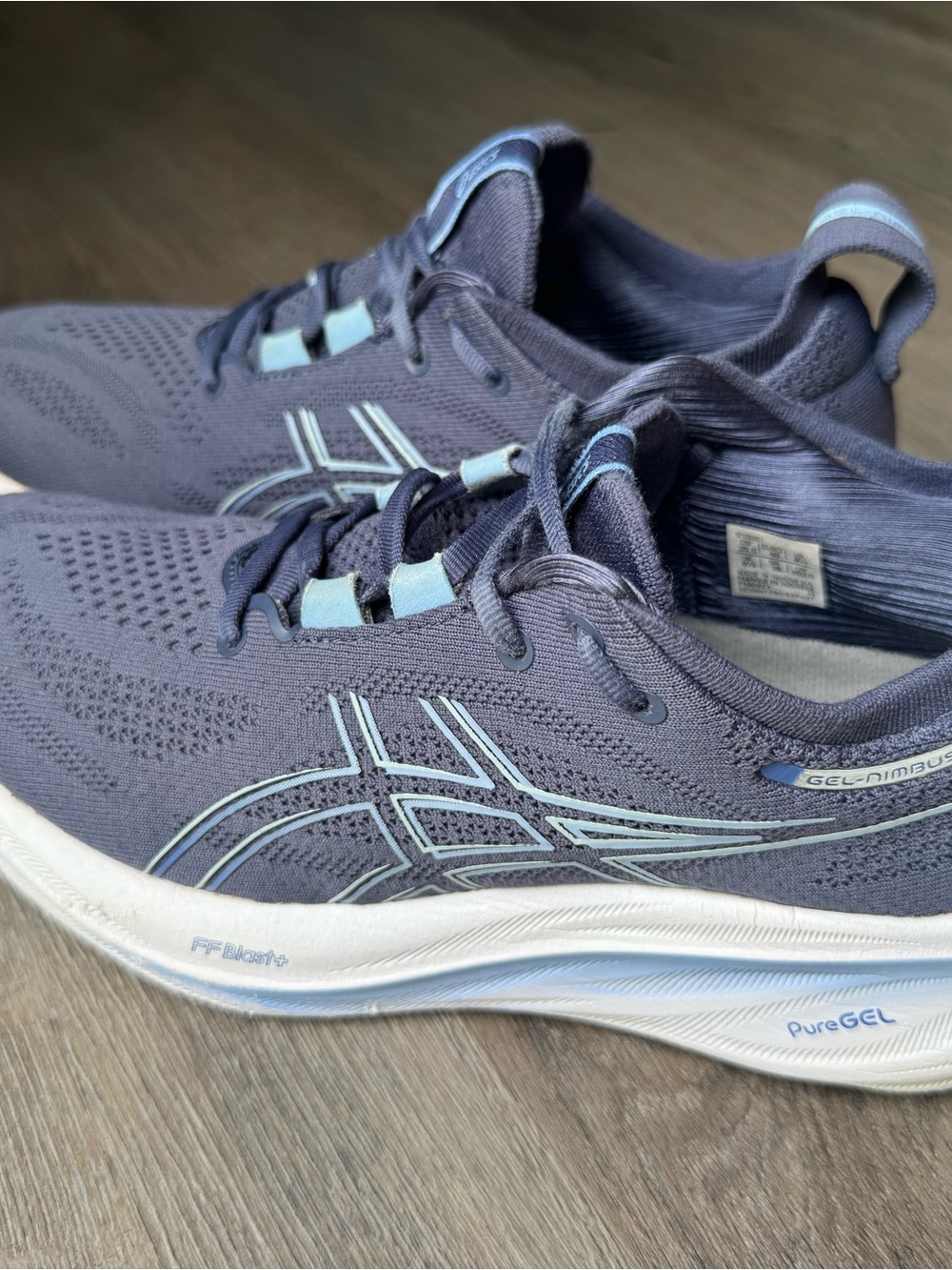 ASICS Women's Athletic Running Shoes - Navy with Light Blue Accents
